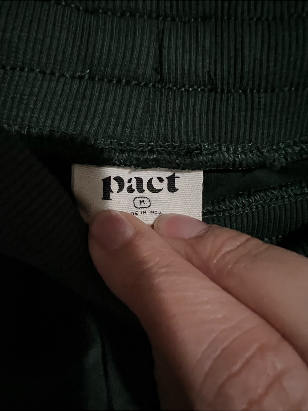 Pact Organic Cotton Forest Green Velour Lounge Shorts Cozy Pull-On Athleisure - Picture 5 of 6
